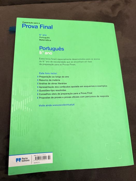 Livro de exame final portugues 9 ano - 2016