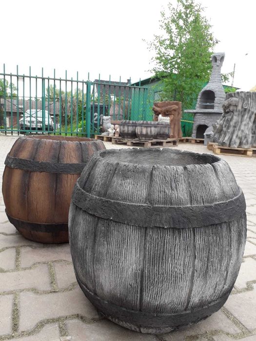 beczka betonowa , ogrodowa, donica ,