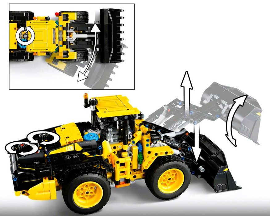 LEGO Technic Volvo L120 Elektryczna ładowarka kołowa Koparka do zabaw
