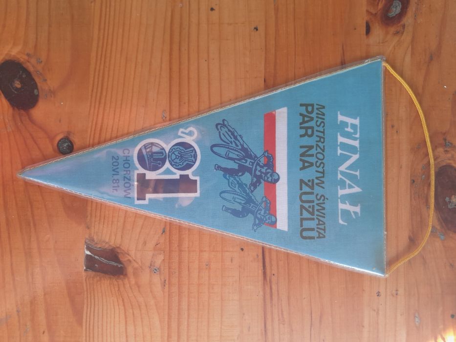 Proporczyk finał mistrzostw świata par na żużlu Chorzów 20.06.1981