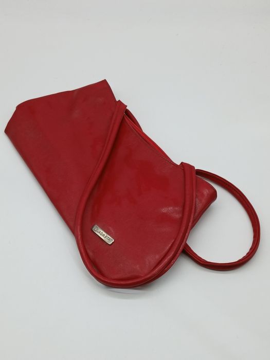 Quadrata Women's Red Leather Suitcase