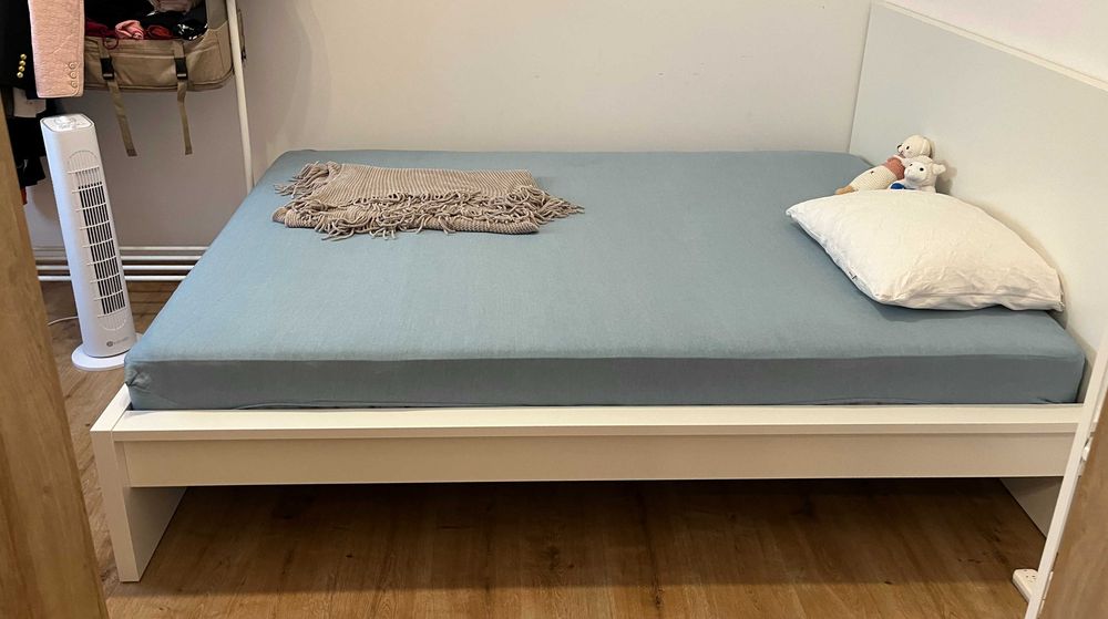 IKEA MALM łóżko 140x200 + materac VESTERÖY – komplet, PILNIE