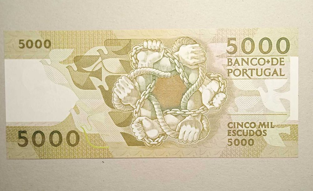 Nota 5 mil escudos 1988 Antero Quental NOVA - Envio Gratis