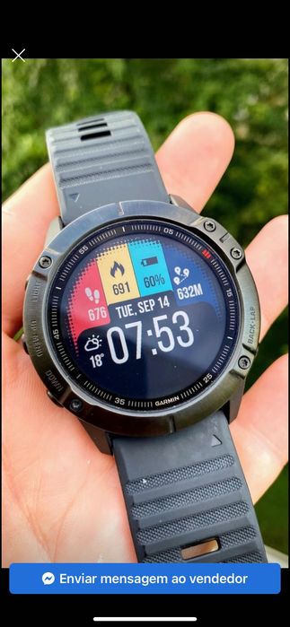 Garmin fēnix 6X Sapphire em excelente estado. Vidro Sapphire sem qualquer risco.
