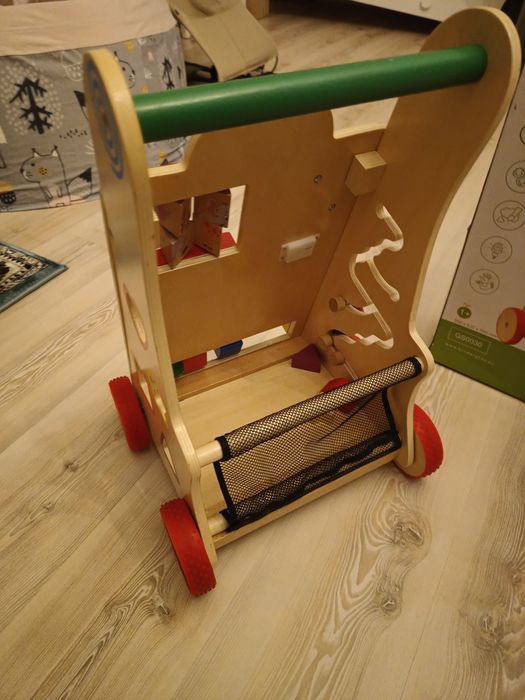 Kinderplay -chodzik,pchacz drewniany edukacyjny eko Super stan!