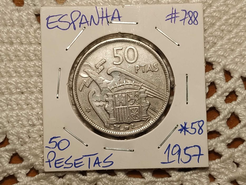 Spain - 1957 50 Pesetas Coin (Star 58)