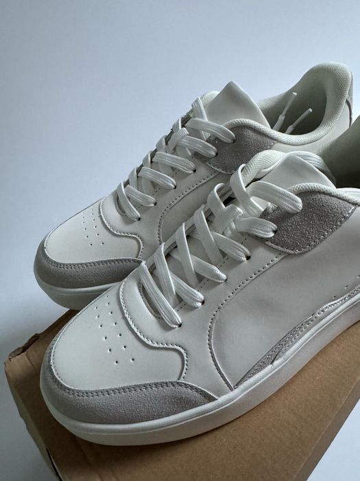 Nowe sneakersy męskie PD białe szare 42