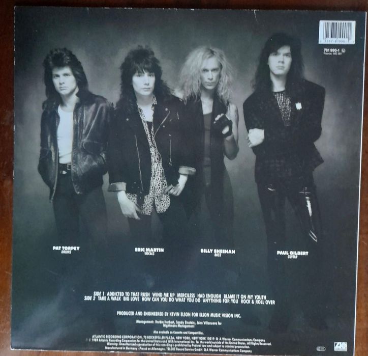 Vinil / Lp - Mr Big - Álbum Mr. Big de 1989