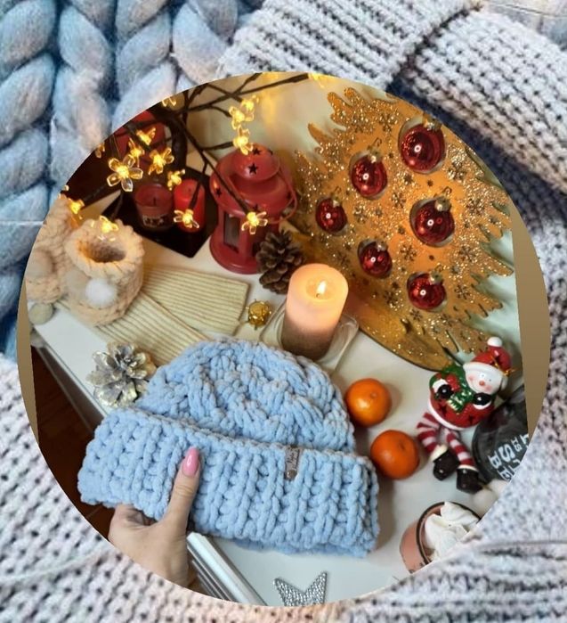 В'язані зимові шапочки Alize Puffy Fine