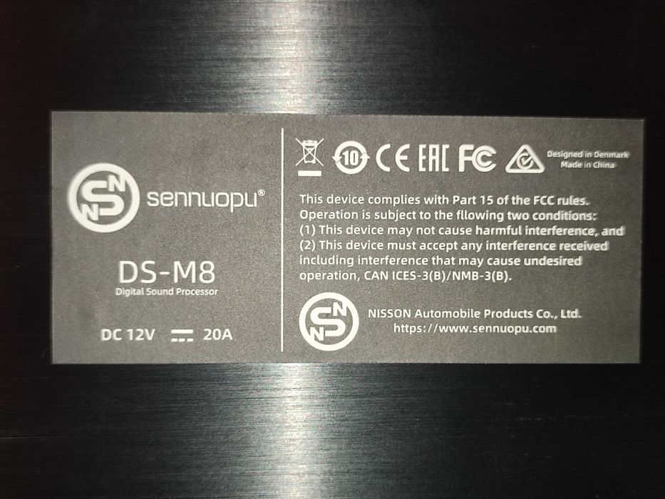 Sennuopu DS-M8 amplificador de potência de áudio de carro 4 canais processador dsp de 8 canais