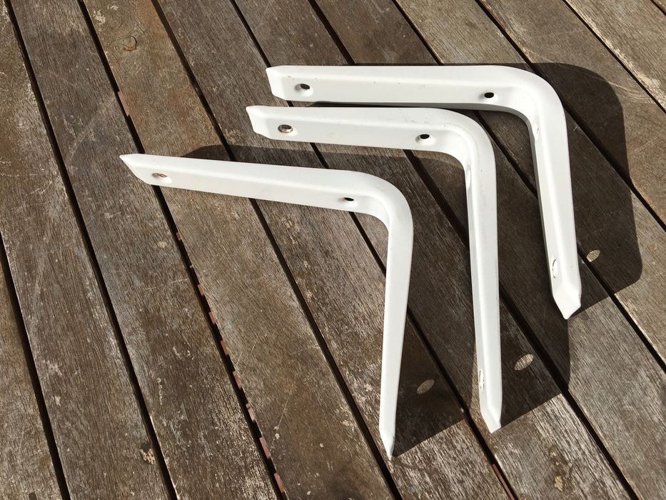 Suporte Metalico Branco Prateleira - Novo