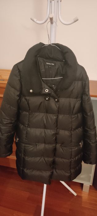 Ciepły czarny płaszcz/kurtka pikowana Patrizia Pepe