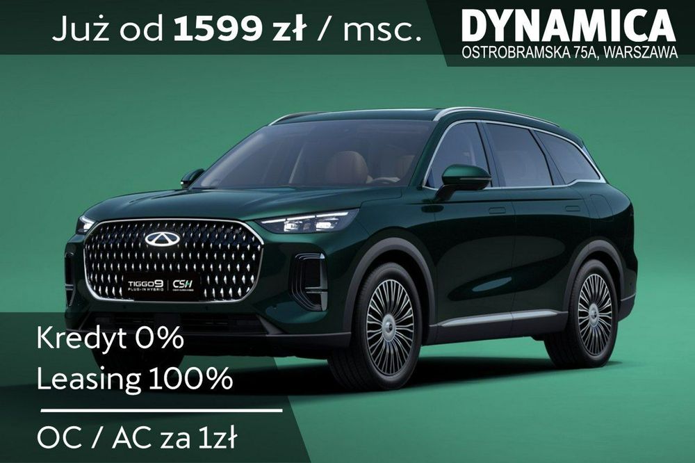 Chery Tiggo 9 PRESTIGE - 428KM - 1.5 T-GDI - Rocznik 2025