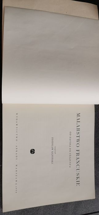 1958 Malarstwo francuskie od Davida do Cezanne'a Praca zbiorowa