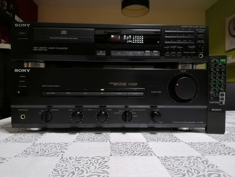 Amplificador Sony TA-F435R + Leitor De Sony CDP-497, Excelente Estado