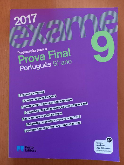 Livros Exames Matemática Português 9 ano