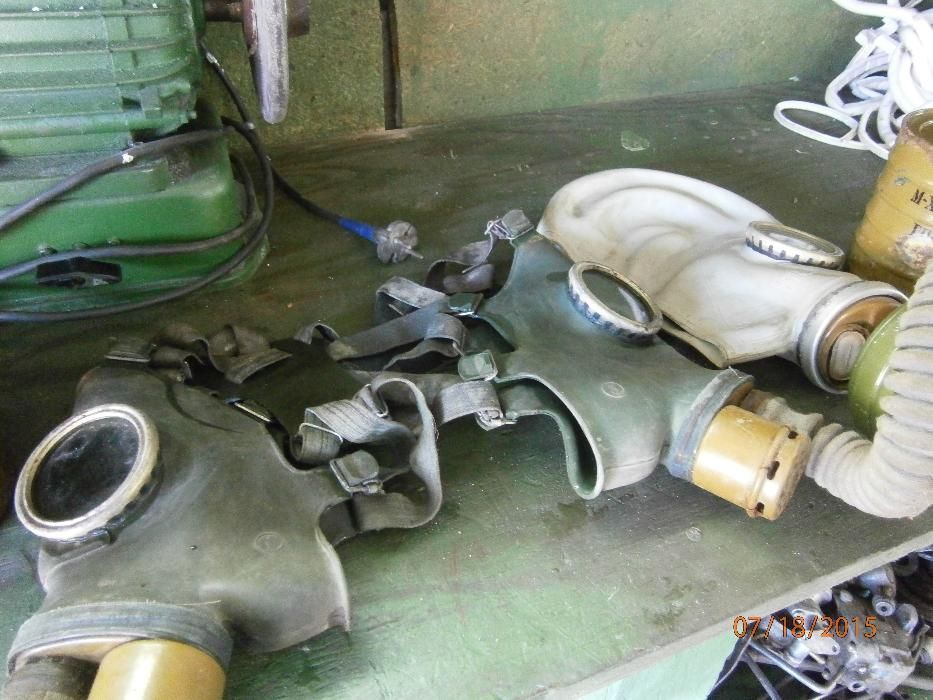 противогаз.в нормальном состоянии