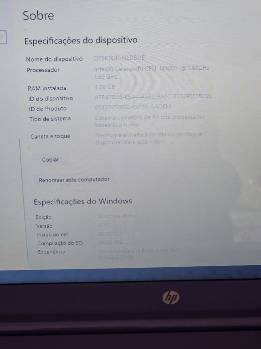 Computador portatil hp ( internet)