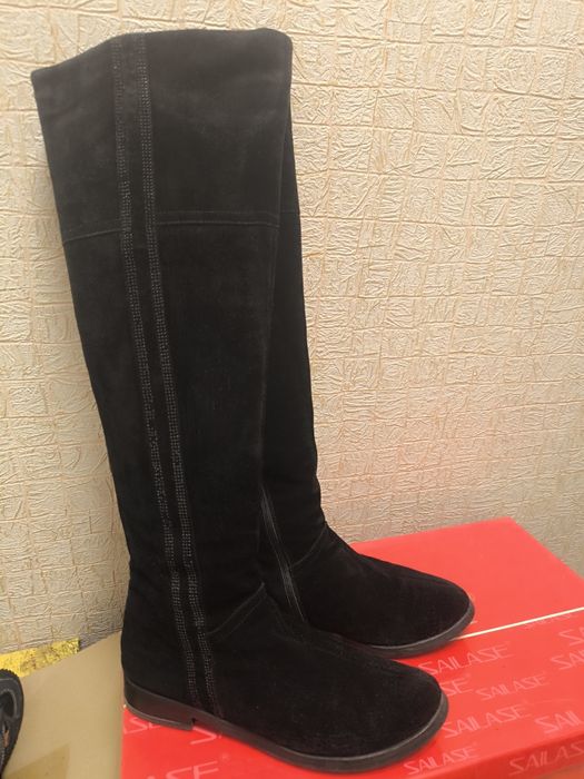 Зимові чоботи з натуральної замші, 40