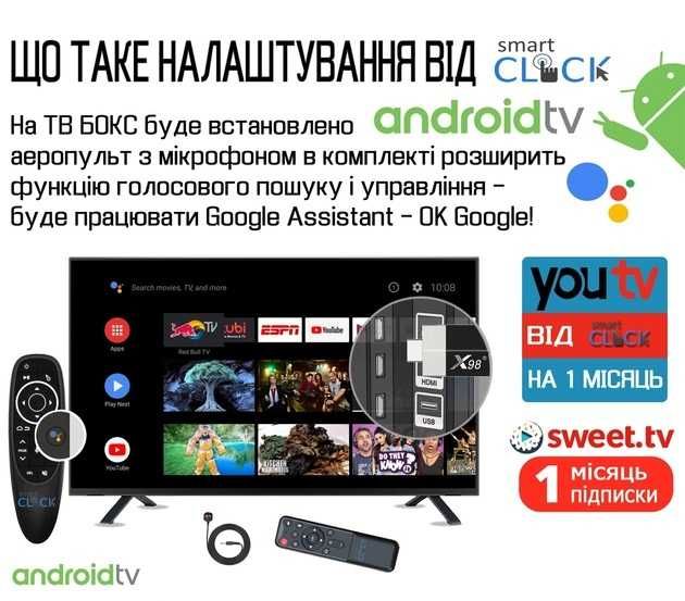 Смарт ТВ-стик X98 4K 2/16Гб (4/32) все настроено + 1460 ТВ каналов