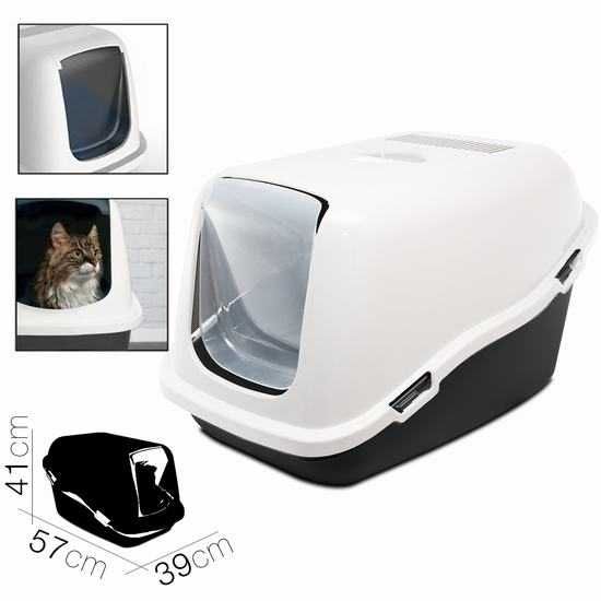 Casa de Banho para Gato Stella Cinzenta 57 x 39 x H 41 cm