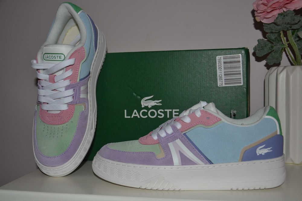 LACOSTE Снікерcи L001 Suede Colorblock Sneakers 43sfa0073-Amk оригінал