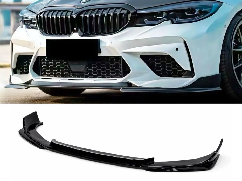 Юбка переднего бампера M3 CS для BMW 3 G20 G21 2018-2022 ABS, черный