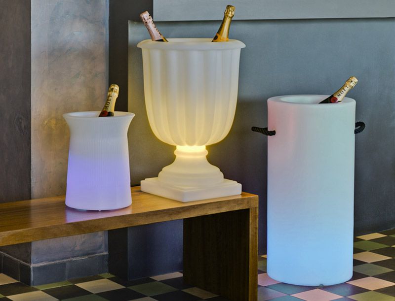 frape para garrafas luminoso