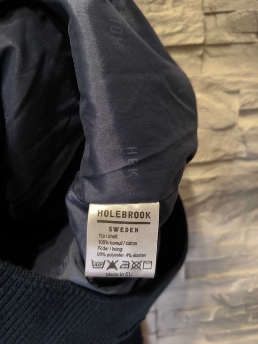 Sweter Wełniany Holebrook Wełna Granatowy Half-Zip XS