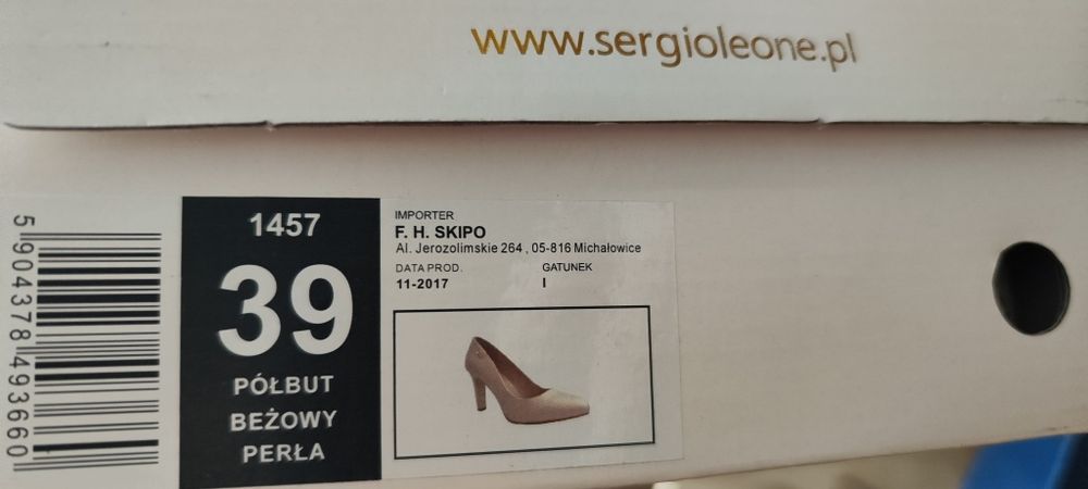 Półbuty skórzane na obcasie
