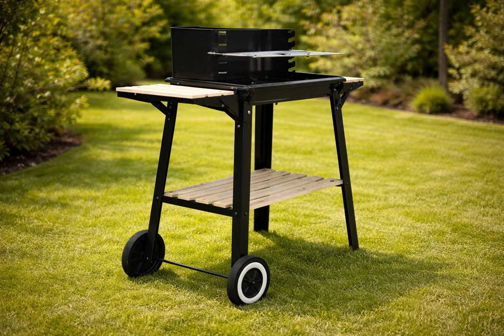 NOWY Grill Ogrodowy Węglowy Duży Zestaw 5 Półek Pojemny