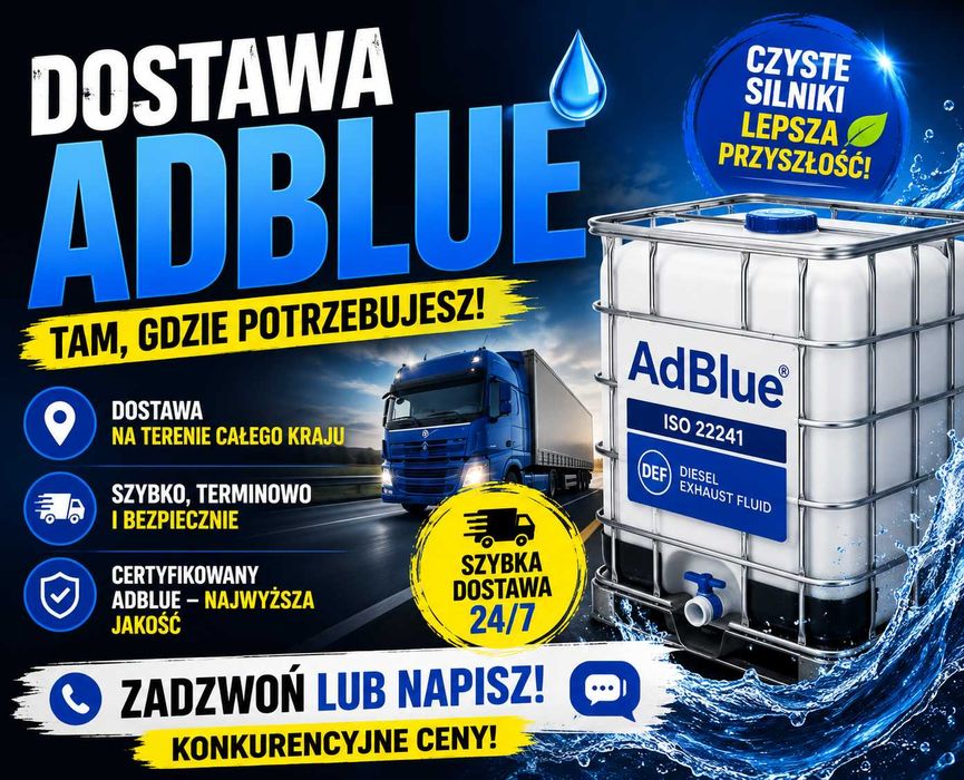 Płyn Noxy AdBlue 1000l 500l 200l 20l 10l z dostawą do firmy luzem i paletopojemnik - mauzer