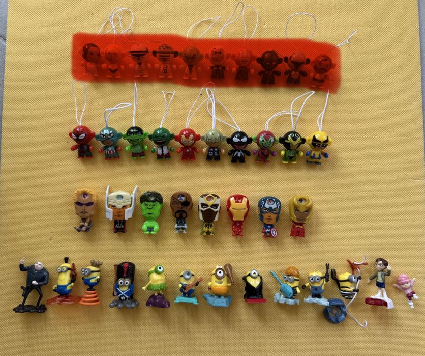 Фігурки Kinder, Star Wars, Marvel, Посіпаки, Natoons