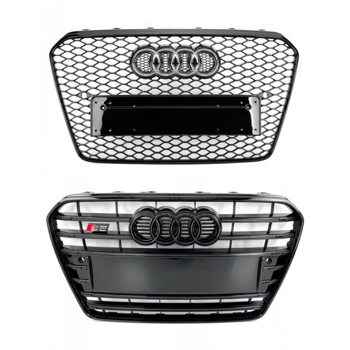 Решітка радіатора Audi A5 / S5 B8 2012-2016 стиль RS5 чорний глянець