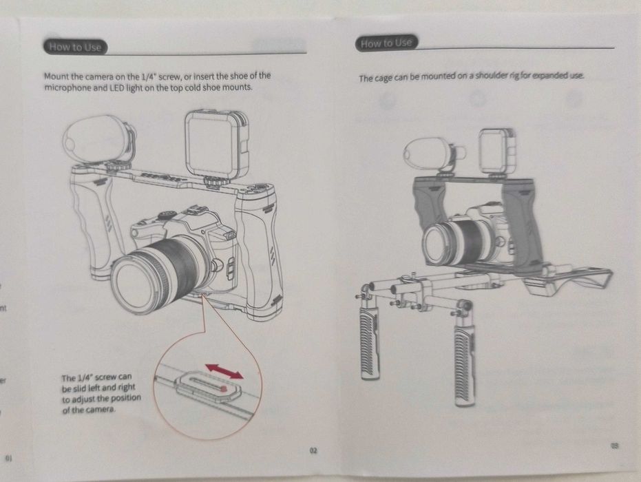 Стабілізатор  фотокамери  клітка NEWEER Прожектор та Затискач