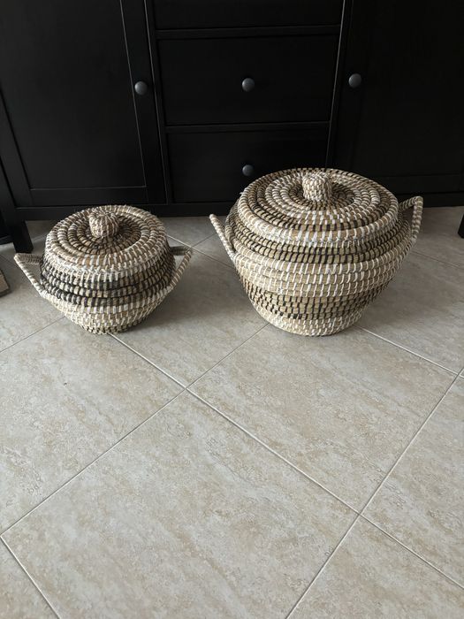 Straw Baskets with Lids64862959196546122