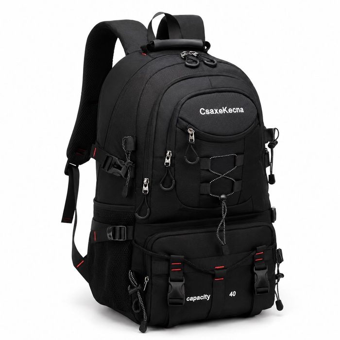 Mochila de Viagem,Caminhada 40L . Impermeável . Compartimento para Portátil . Preta