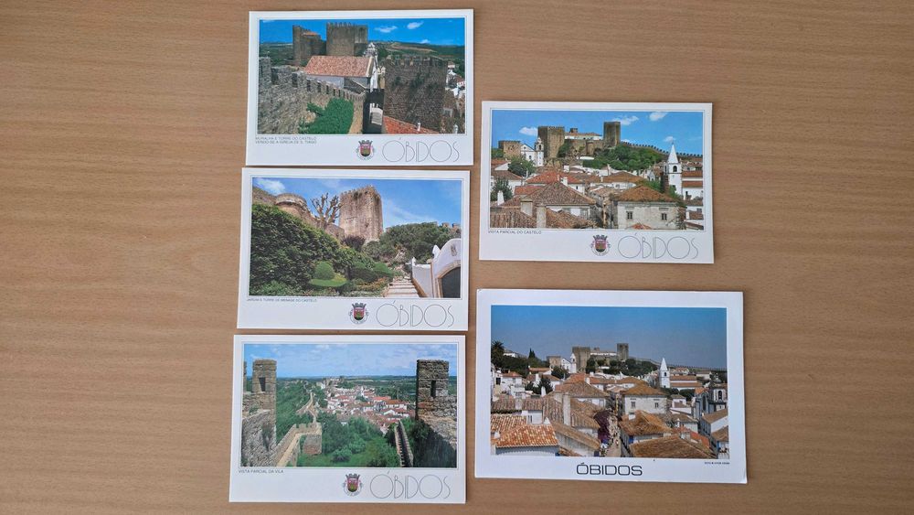 5 postais ilustrados de Óbidos
