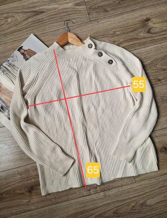 Kremowy sweter damski Cecil M bawełna