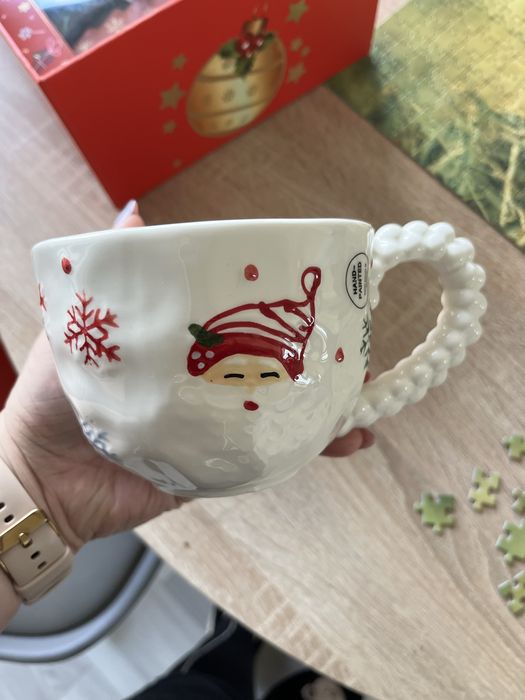 Kubek świąteczny nowy ręcznie malowany