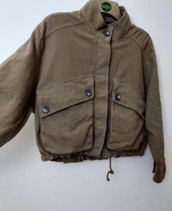 Льон бабовна бомбер, куртка ветрівка Zara