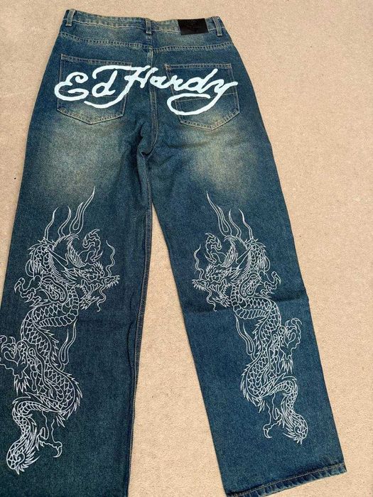 В наявності | ED HARDY JEANS штани джинси rap baggy pants ед харді sk8