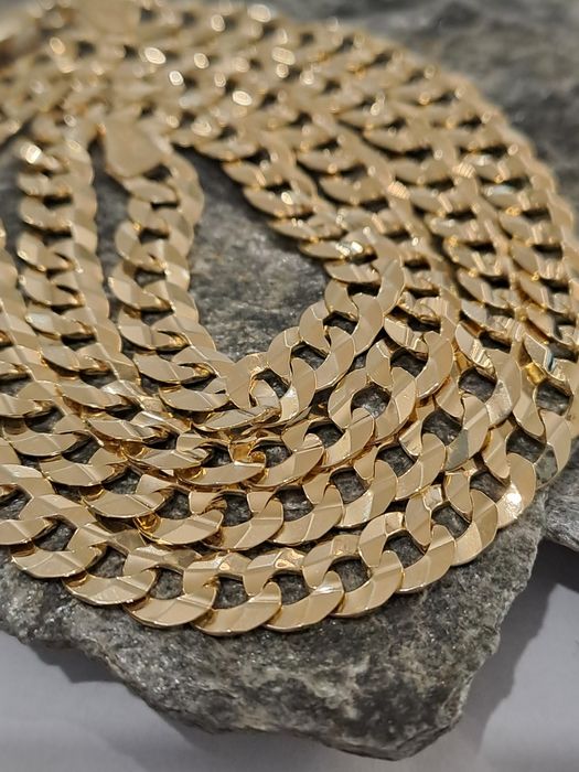 Złoty łańcuszek splot Pancerka Pr.585 Nowy 55 cm Pełny Ocechowany