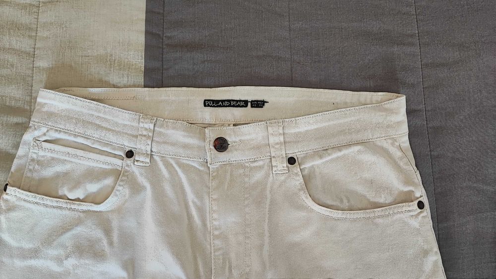 Calças Pull and Bear Skinny Brancas