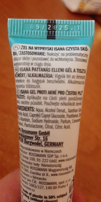 Żel na wypryski antybakteryjny