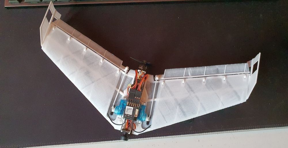 Надрукована 3D модель FPV літака Wing Racer (rev.2) (без електроніки)