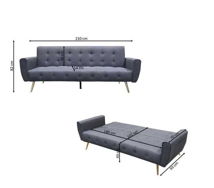 NOVO SOFÁ-CAMA PRETO - ENVIO GRÁTIS - PAGAMENTO AO DOMICÍLIO