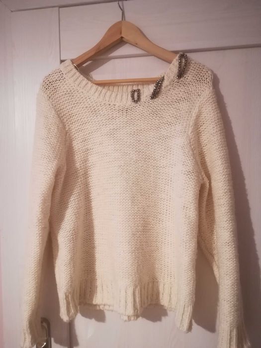 Biały sweter h&m 40