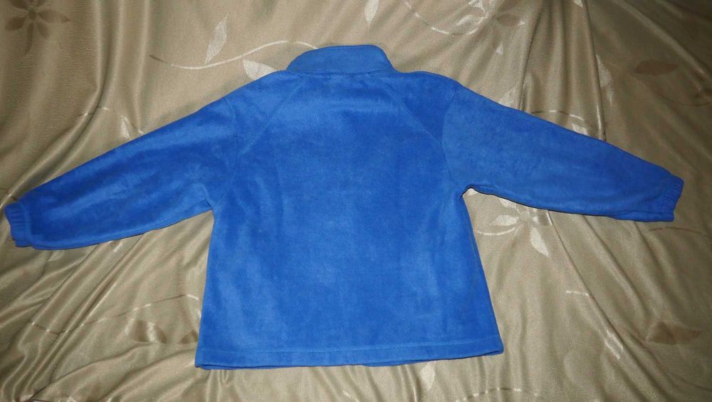 Kurtka polarowa jesienna bluza polar zamek niebieski 122 / 128 134