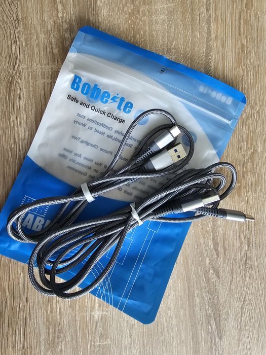 Bobeite zestaw 2 kabli usb-c 1m i 2m szybkie ładowanie